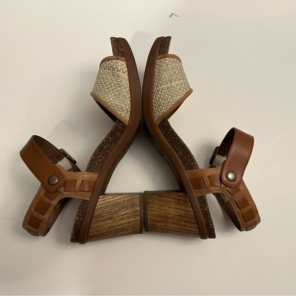 Dansko Debby Strappy Rocker Bottom  Full Grain/Raffia Platform Sandal Sz EU 40 - Picture 4 of 12